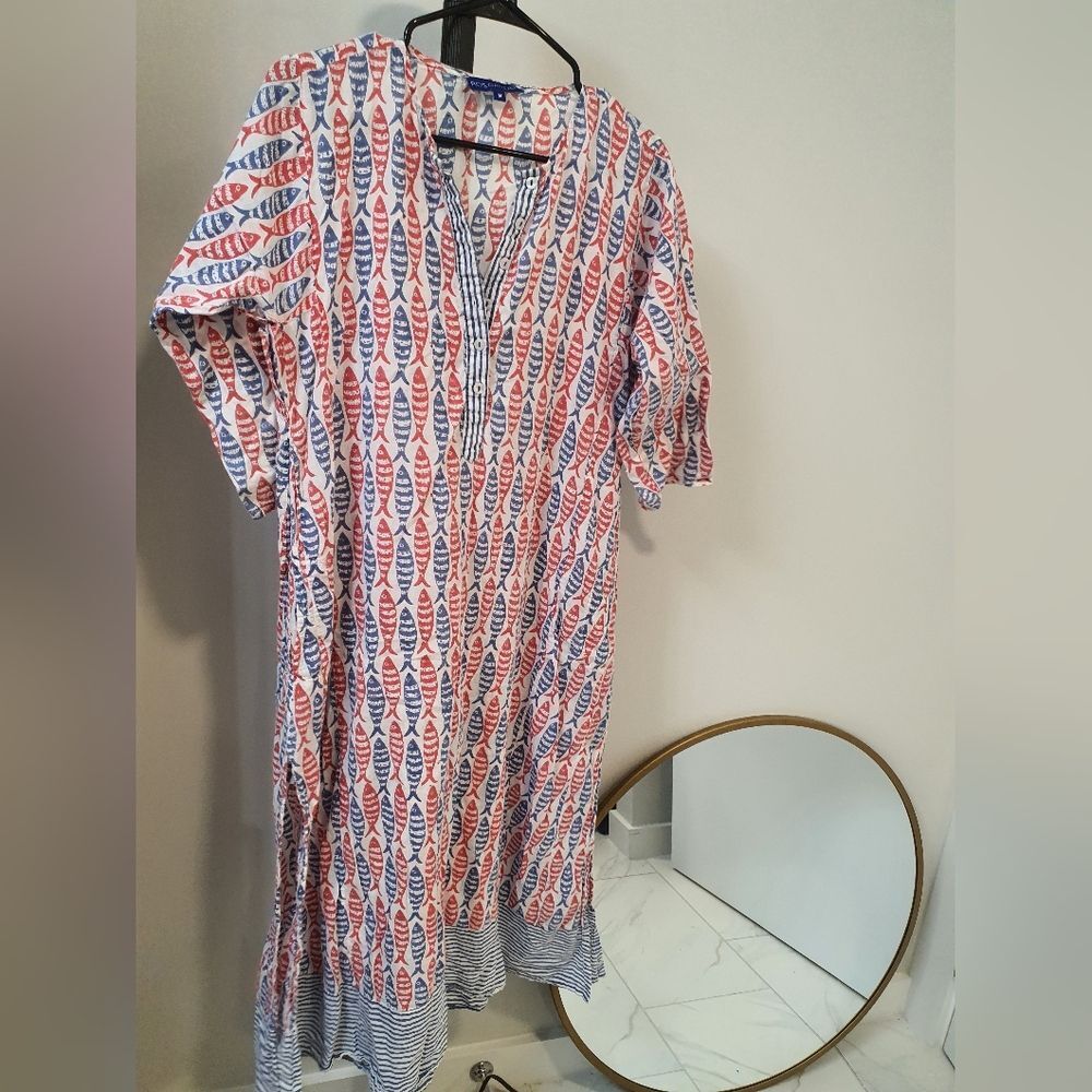 Ro's Garden coverup kaftan Dress medium